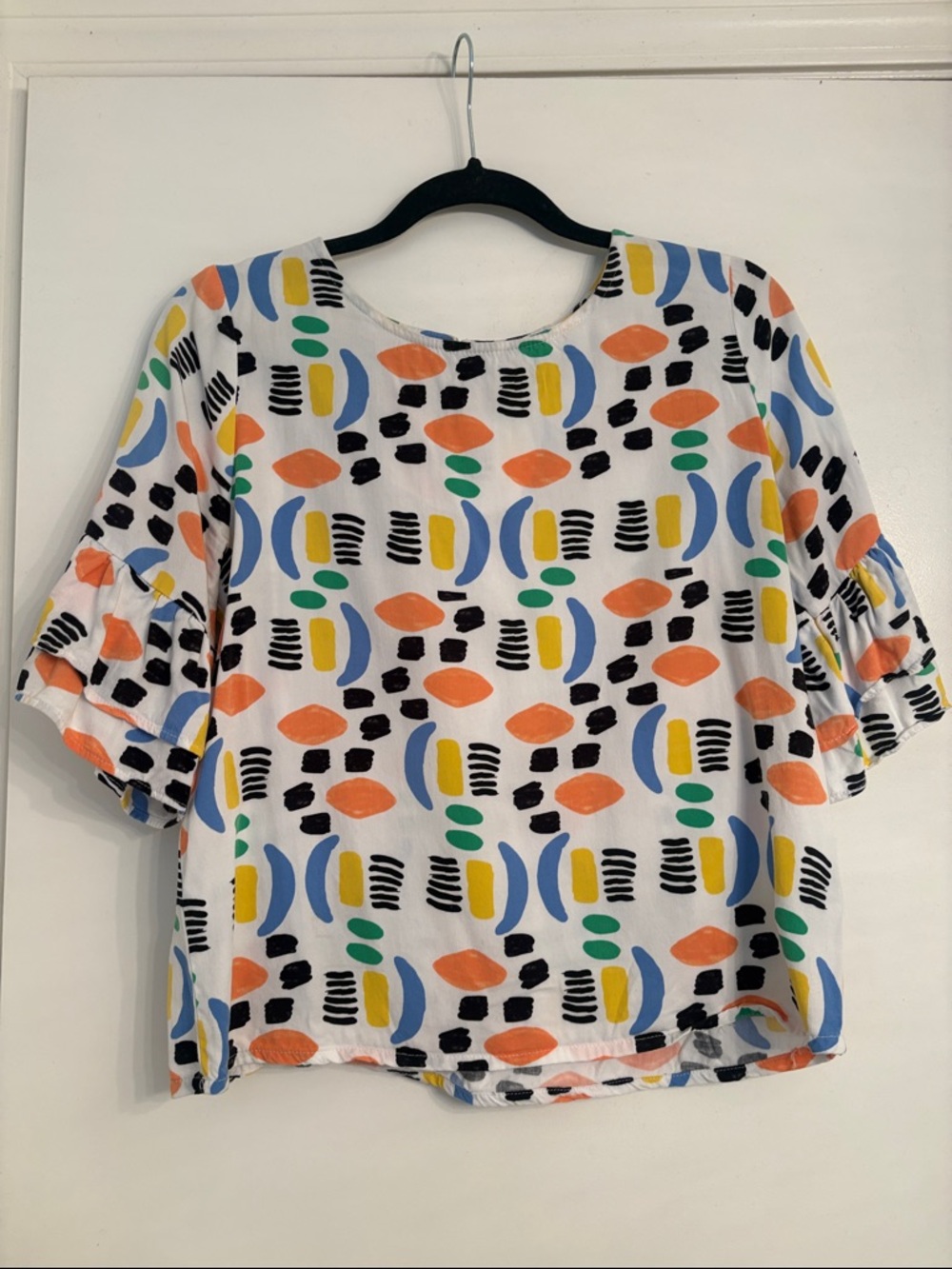 Pepa Loves Colourful Print Flutter Sleeve Shirt